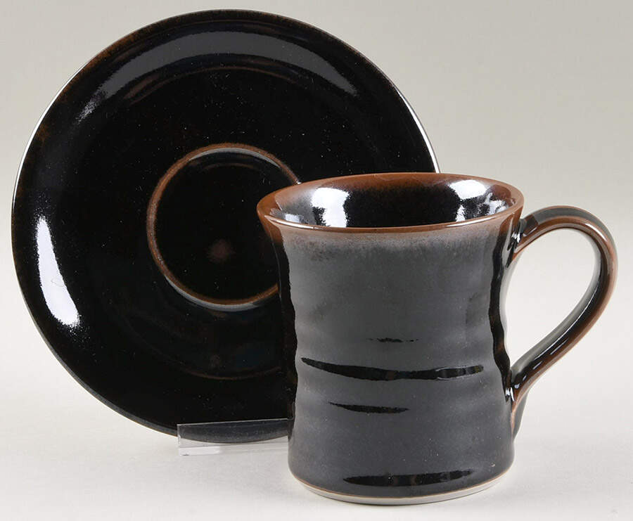 Belmont Mug & Saucer Set by Simon Pearce-1