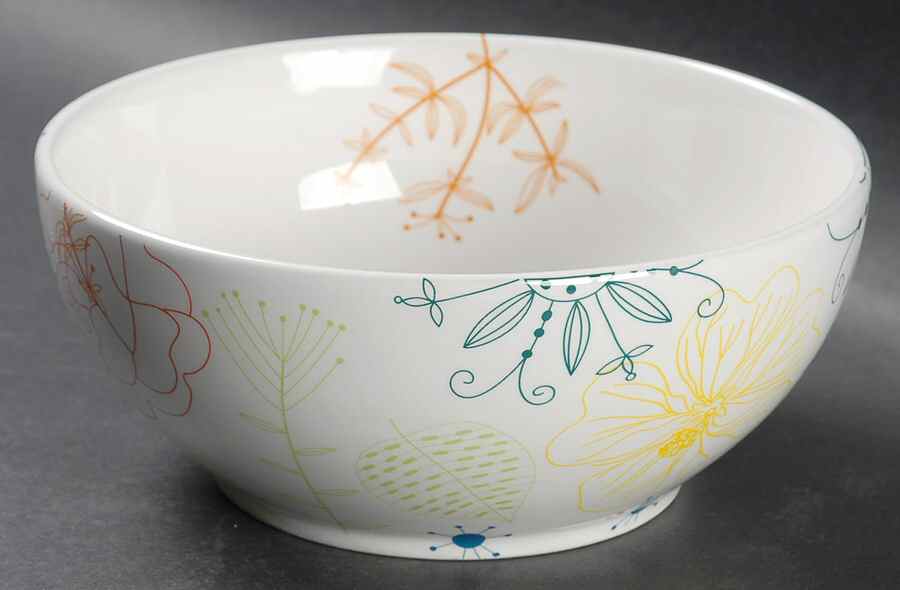 Floral Line Soup/Cereal Bowl by Pier 1-1