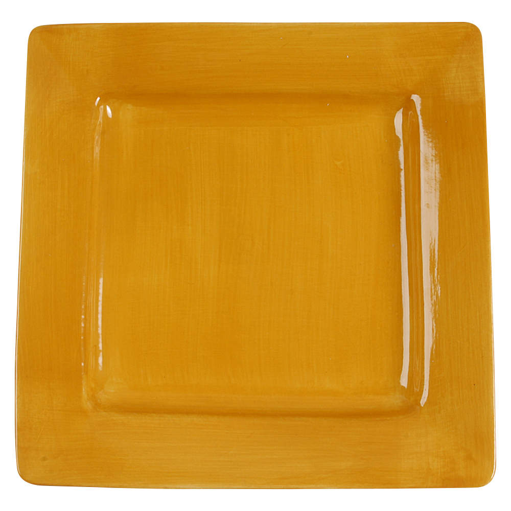 Essential Colours Yellow Square Dinner Plate by Pier 1-1