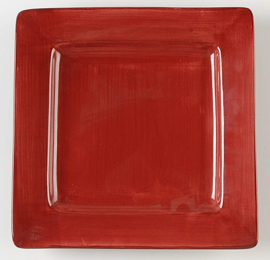 Essential Colours Red Square Dinner Plate by Pier 1-1