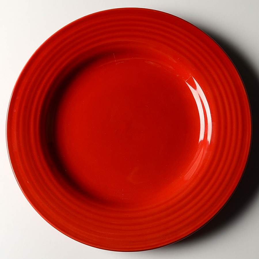 Sausalito Ridged Red Dinner Plate by Pottery Barn China-1