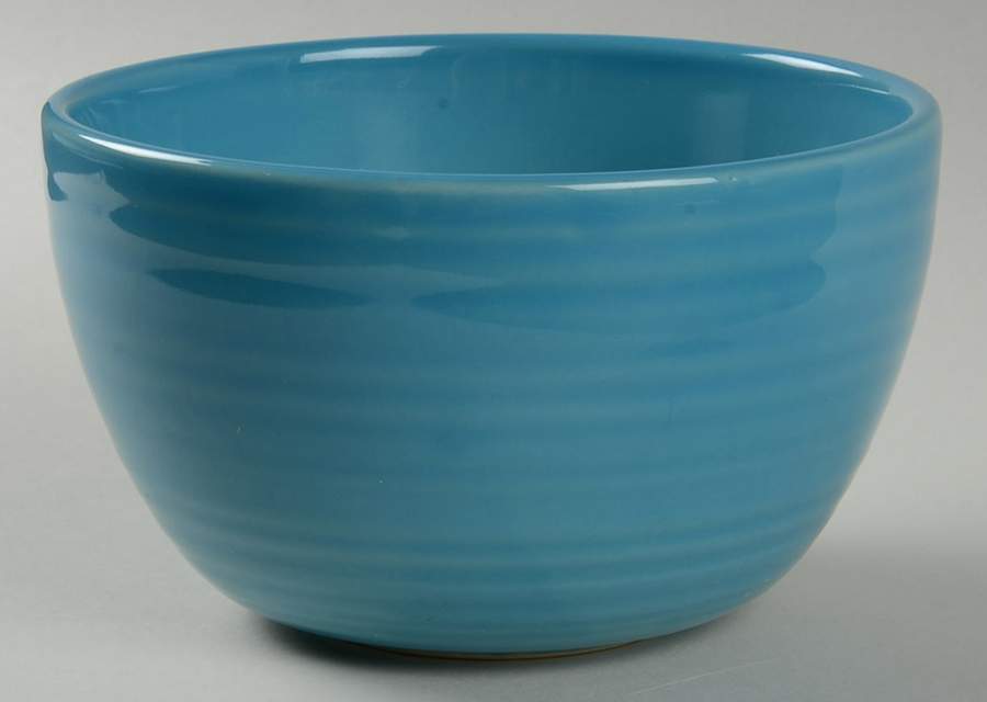 Sausalito Ridged Turquoise Soup/Cereal Bowl by Pottery Barn China-1