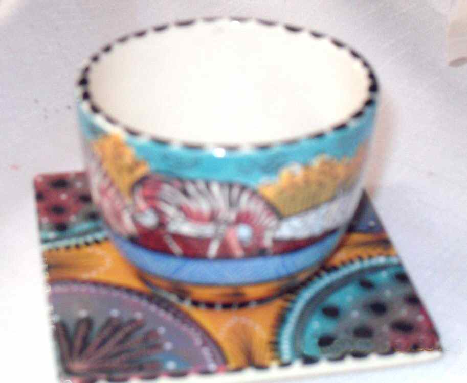 Mashona Flat No Handle Demitasse Cup and Saucer Set by Penzo-1