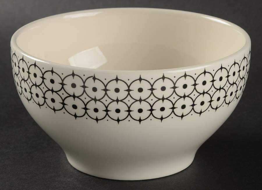 Black and White Soup/Cereal Bowl by Pottery Barn China-1