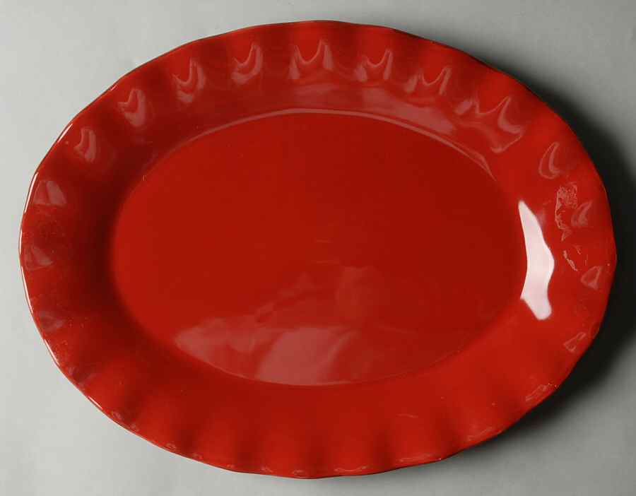 Village Collection Persimmon 14" Oval Serving Platter by Park Designs-1
