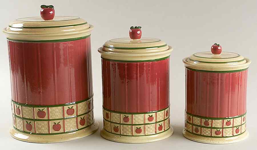 Apple Cobbler (3 Piece) Canister Set (Box Set) by Park Designs-1