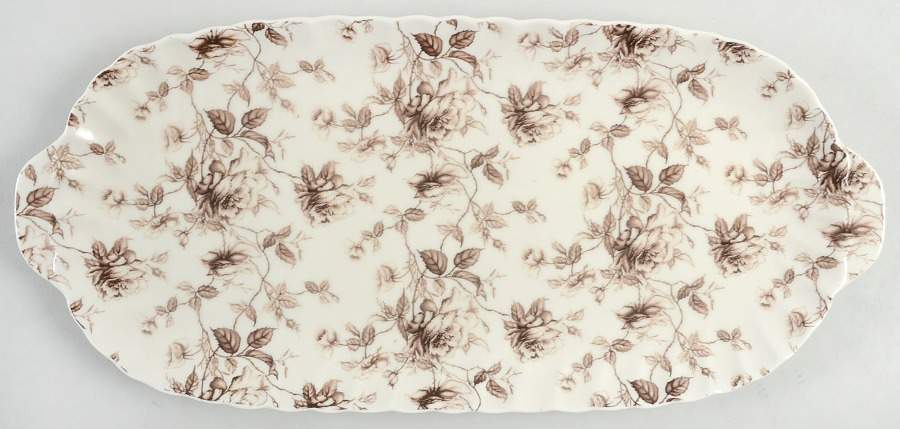 Brown Toile Large Sandwich Tray by Peppertree Imports-1