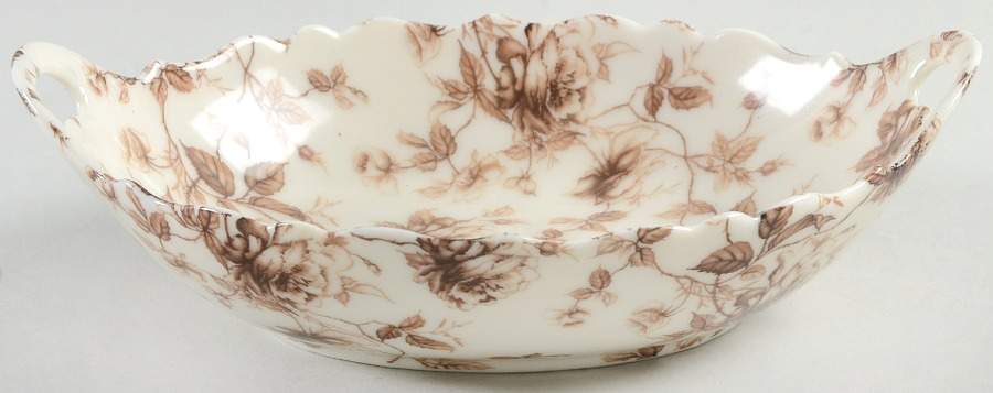 Brown Toile 2 Handle Bon Bon by Peppertree Imports-1