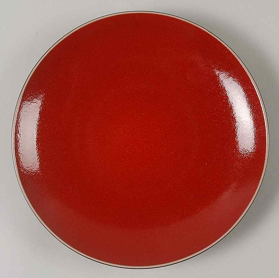 Red Reactive Salad Plate by Pier 1-1