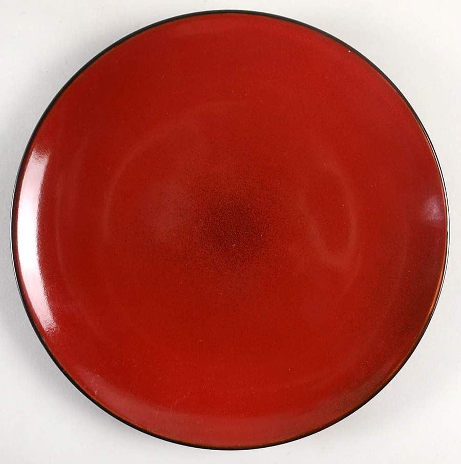 Red Reactive Dinner Plate by Pier 1-1