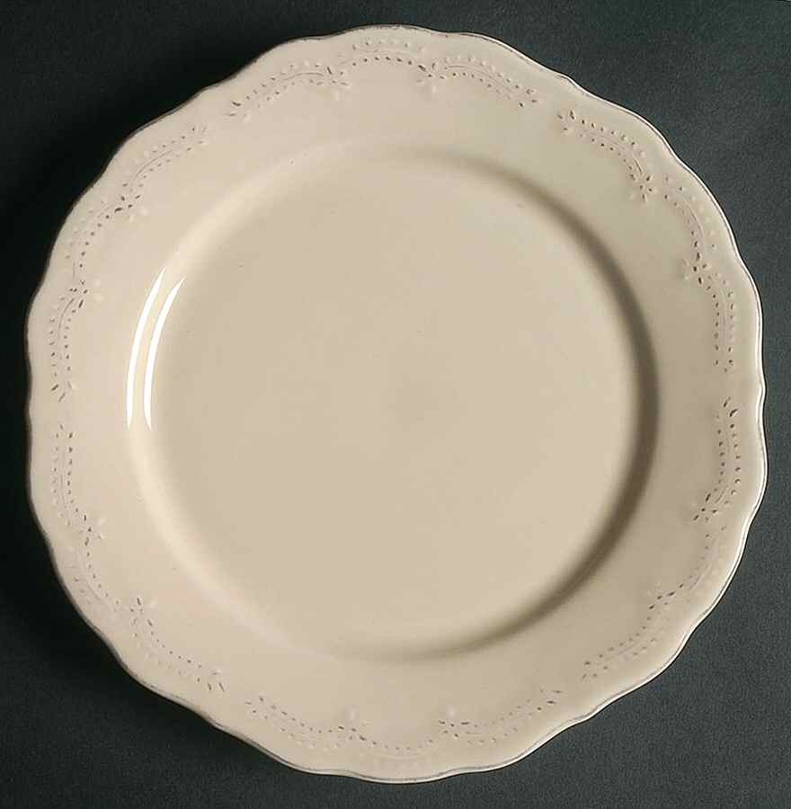 Lacey Cream Salad Plate by Pier 1-1