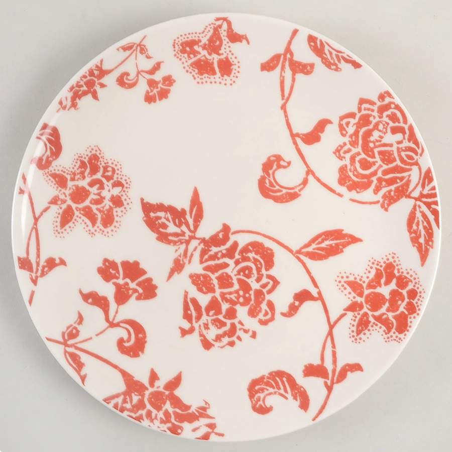 Batik Red Dinner Plate by Pier 1-1