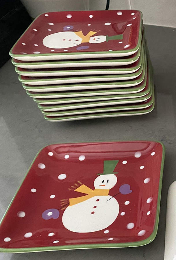 Snowball Square Bread & Butter Plate by Pier 1-1