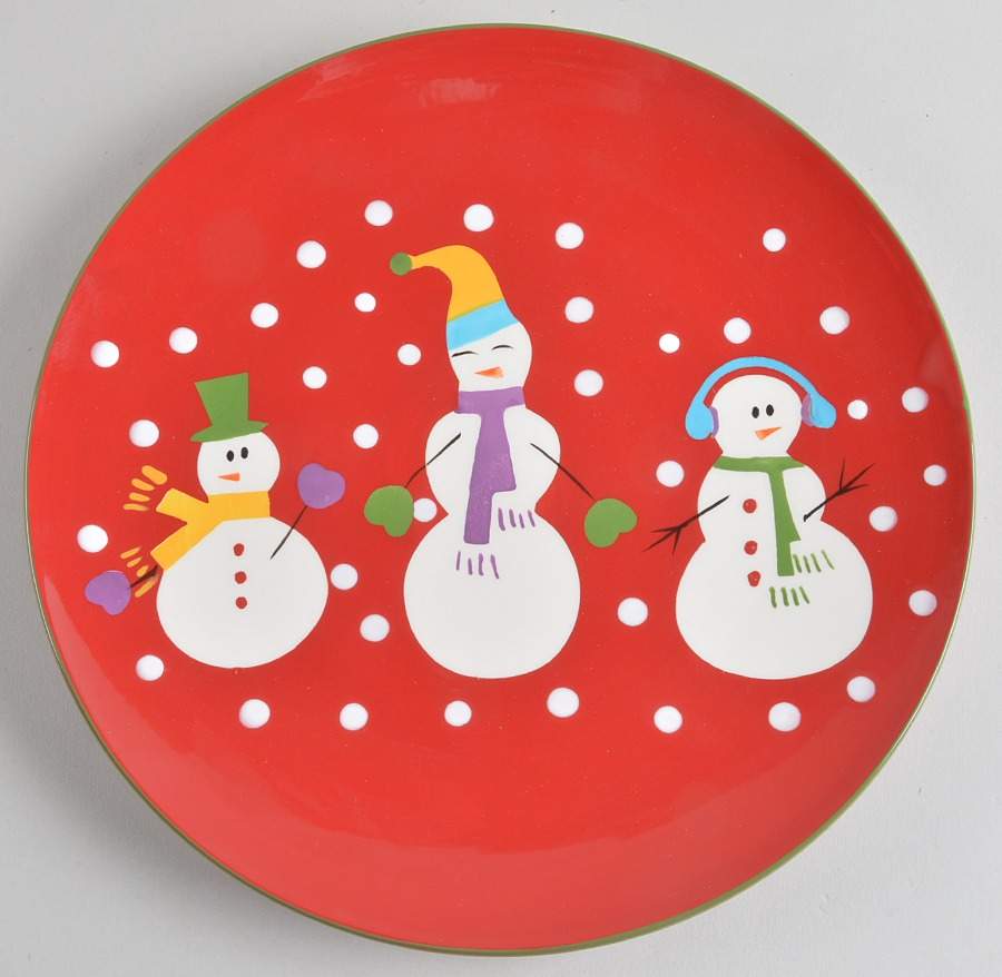 Snowball Dinner Plate by Pier 1-1
