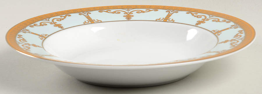 PLX2 Aqua Rim Soup Bowl by Palate & Plate-1