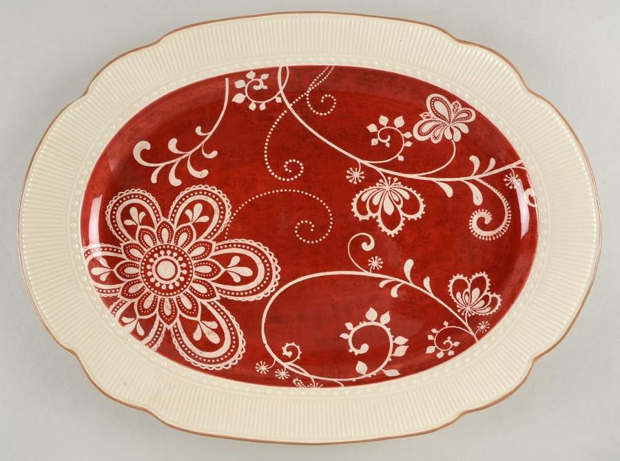 Maribeth 18" Oval Serving Platter by Pier 1-1
