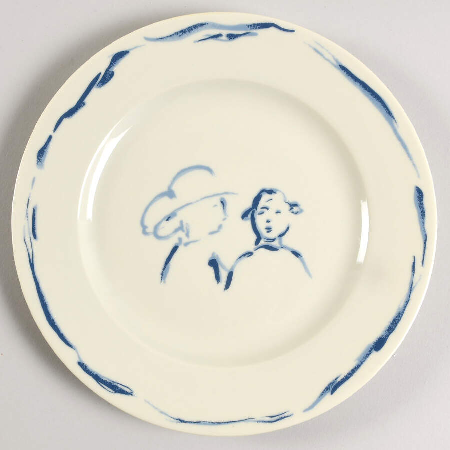 Gonesse Blue Salad/Dessert Plate by Pierre Frey (Patrick Frey)-1