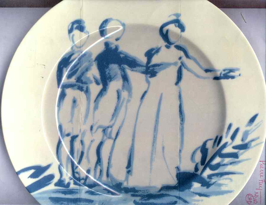 Gonesse Blue Dinner Plate by Pierre Frey (Patrick Frey)-1