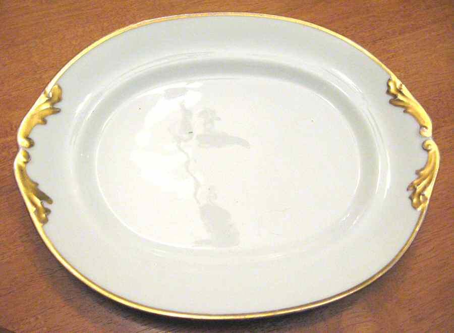 PL75 14" Oval Serving Platter by Porcelaine Limousine-1
