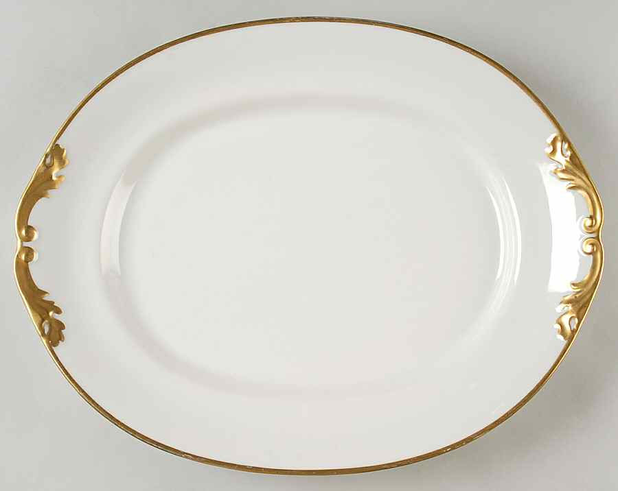 PL75 15" Oval Serving Platter by Porcelaine Limousine-1