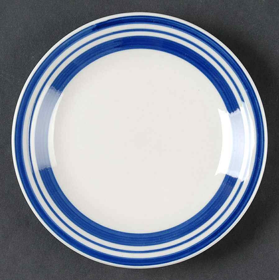 Diner Story Blue Dessert/Pie Plate by Philippe Richard-1