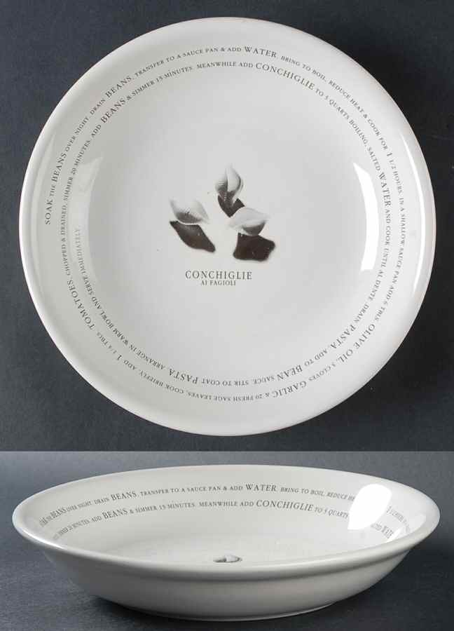 Recipe Pasta Set 9" Individual Pasta Bowl by Pottery Barn China-1