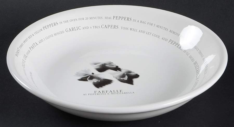 Recipe Pasta Set 9" Individual Pasta Bowl by Pottery Barn China-1
