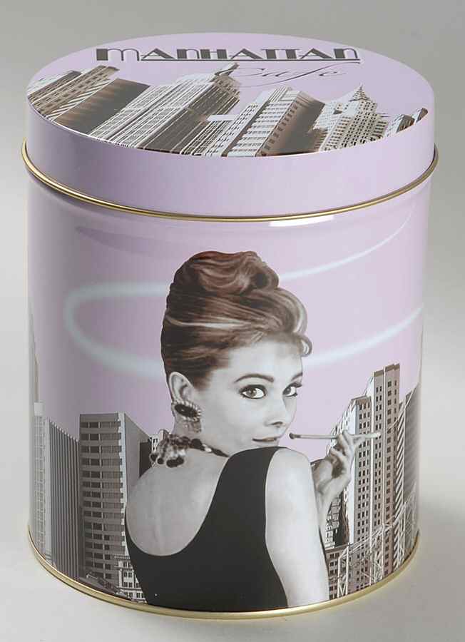 Manhattan Cafe Gift Tin & Lid for Mug & Coaster Set by Cardew Design-1