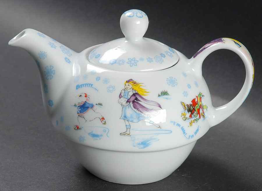 Alice in Winterland Individual Teapot with Cup Teapot No Lid by Cardew Design-1