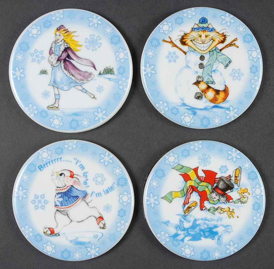 Alice in Winterland Coaster - Set of 4 Motifs by Cardew Design-1