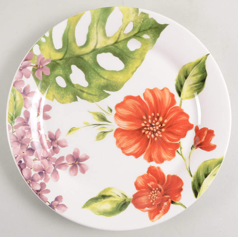 Fiji Floral Salad Plate by Pier 1-1