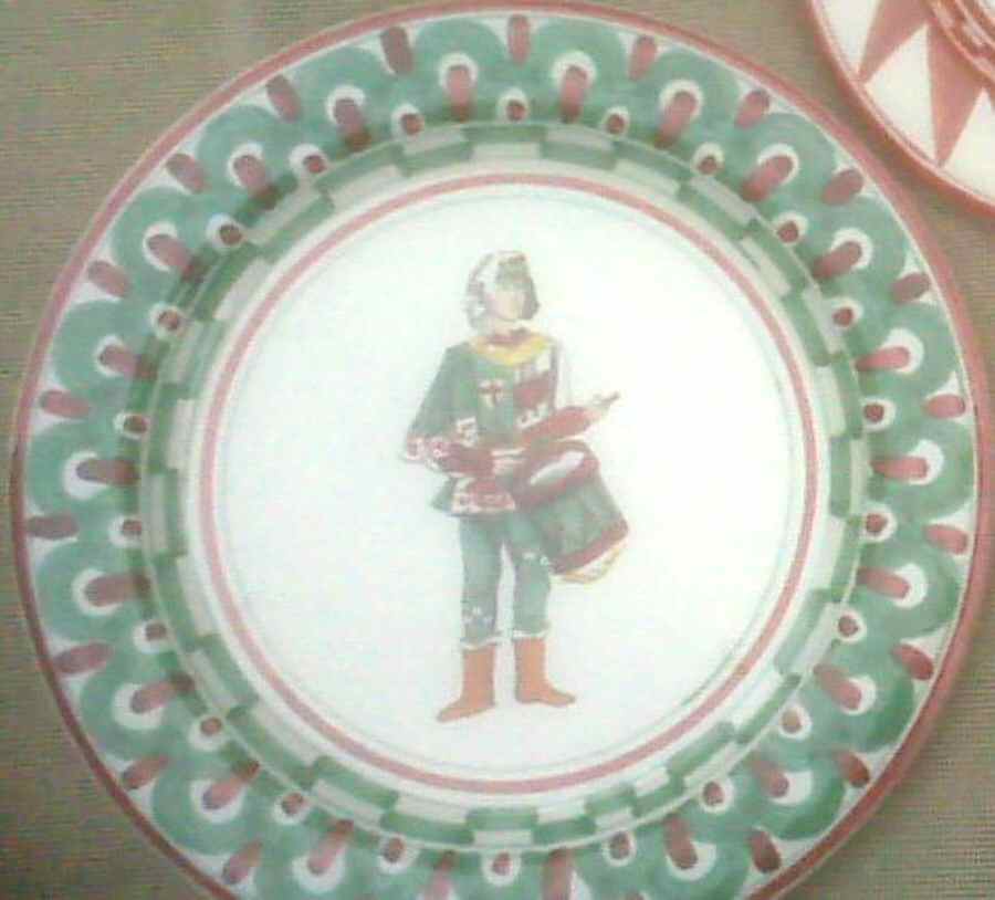 Drummer Dinner Plate by Palio Di Siena-1
