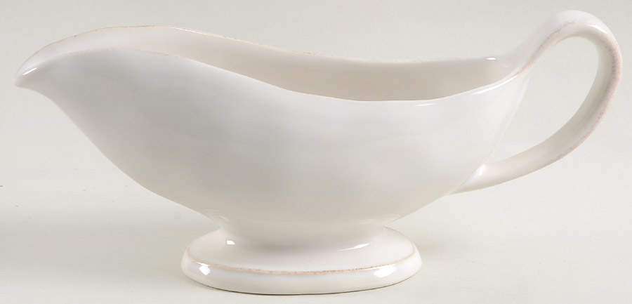Cambria Stone (White) Gravy Boat by Pottery Barn China-1
