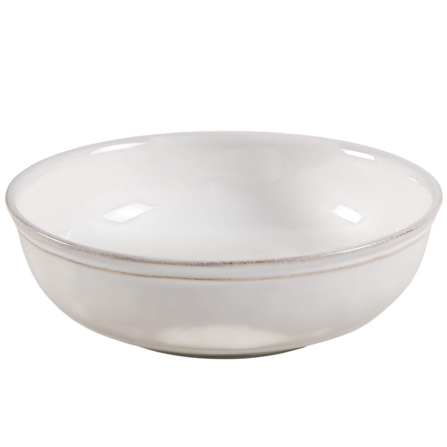 Cambria Stone (White) 8" Individual Pasta Bowl by Pottery Barn China-1