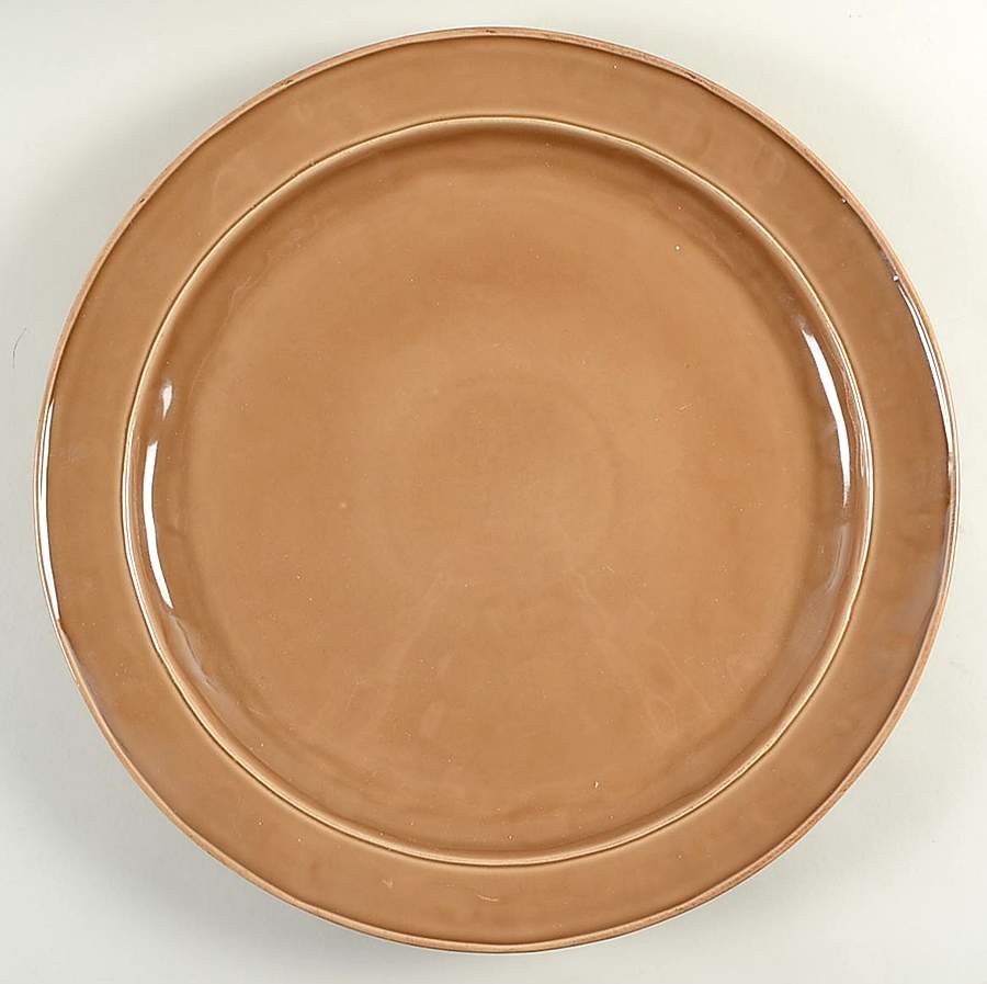 Cambria Mushroom (Taupe) 16" Chop Plate (Round Platter) by Pottery Barn China-1