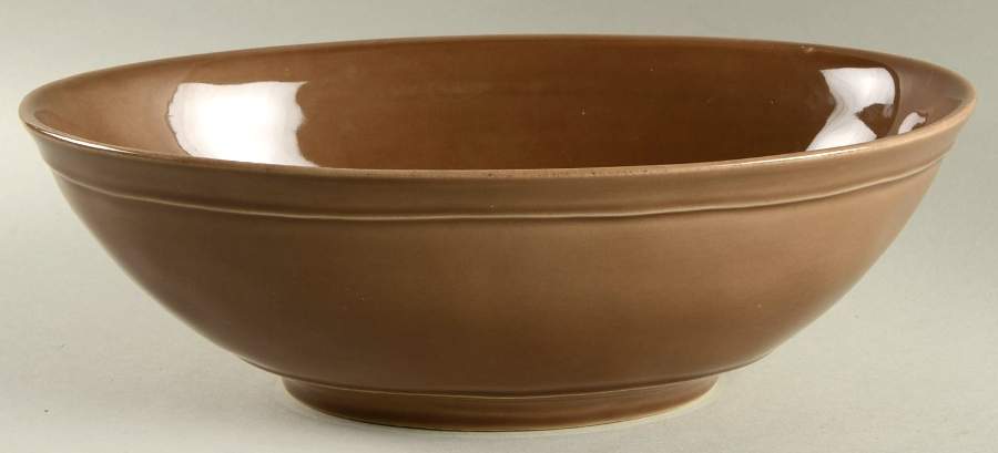 Cambria Mushroom (Taupe) 12" Oval Serving Bowl by Pottery Barn China-1