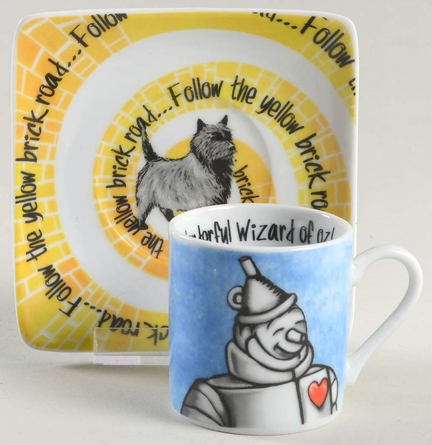 Wizard of Oz Flat Demitasse Cup & Saucer Set by Cardew Design-1