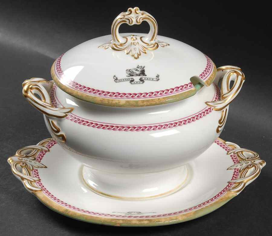 3495 Sauce Boat & Lid with Underplate by Phillips, England-1