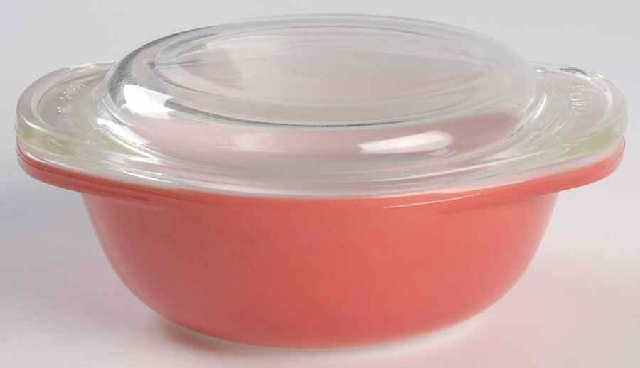 Flamingo Individual Casserole & Lid by Pyrex-1
