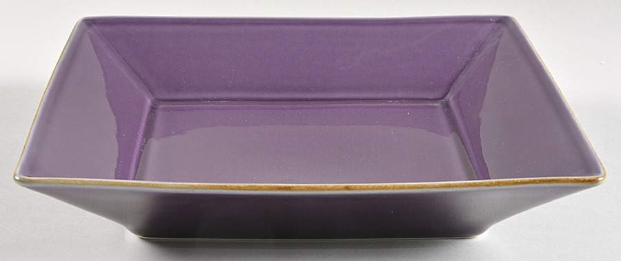 Asian Square Purple 9" Square Vegetable Bowl by Pottery Barn China-1