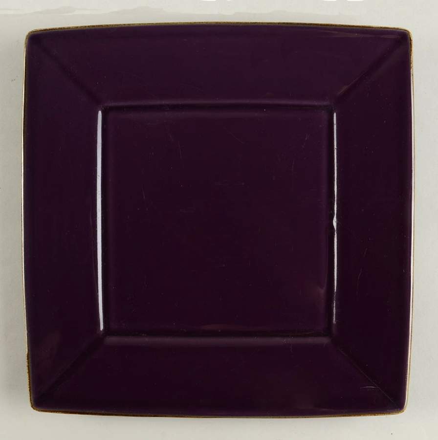 Asian Square Purple Dinner Plate by Pottery Barn China-1