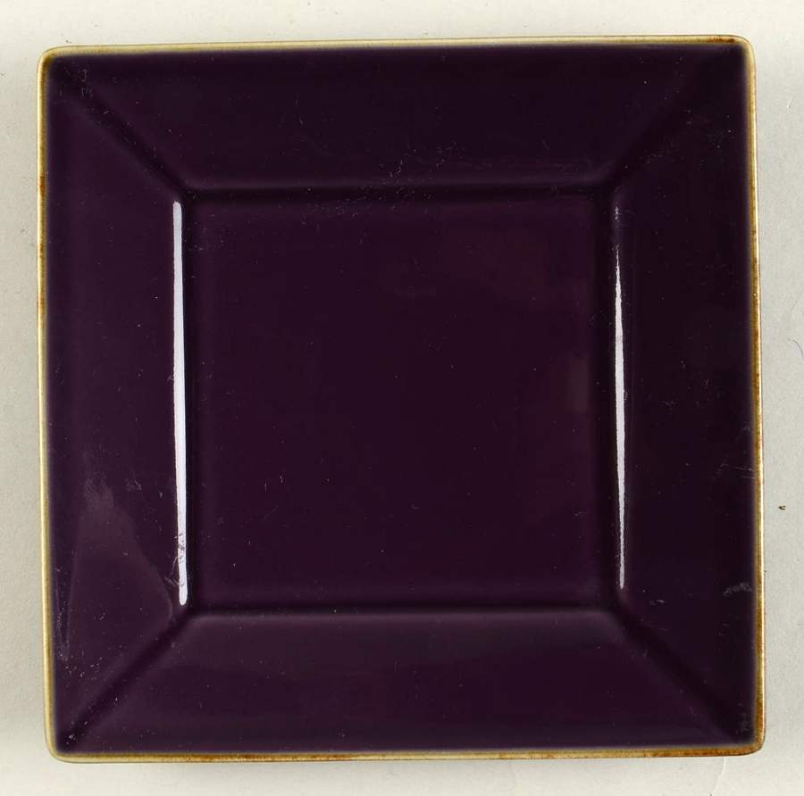 Asian Square Purple Dessert/Pie Plate by Pottery Barn China-1