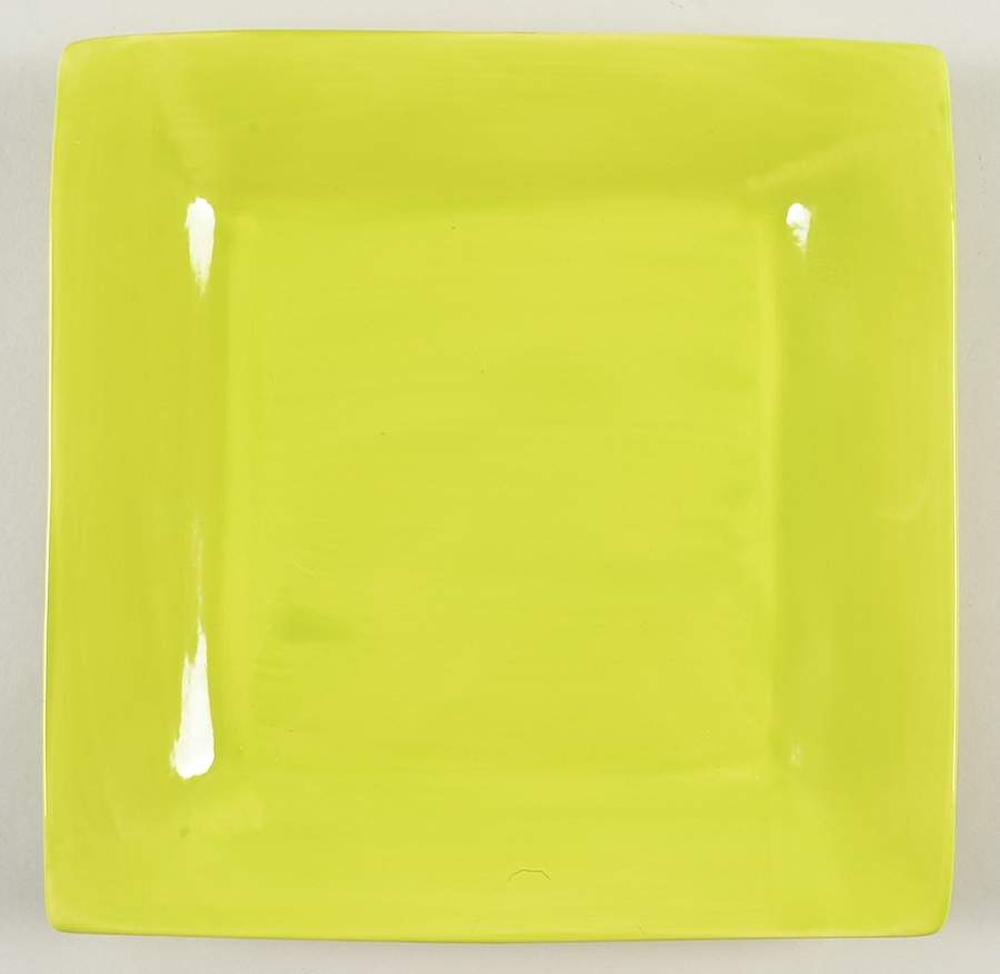 Essential Colours Lime Green Square Dinner Plate by Pier 1-1