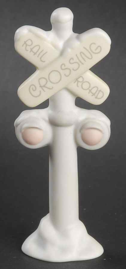 Railroad Crossing Sign-Sugar Town Ship-Railroad Crossing Sign - Ship Trademark, No Box by Precious Moments-1