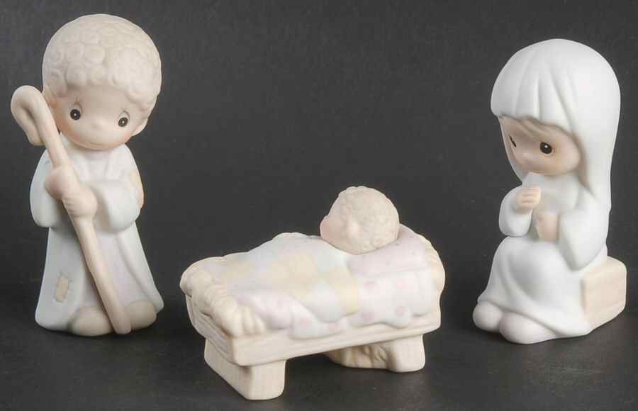 Come Let Us Adore Him-Mini Holy Family Ship-Come Let Us Adore Him - Ship Trademark With Box by Precious Moments-1