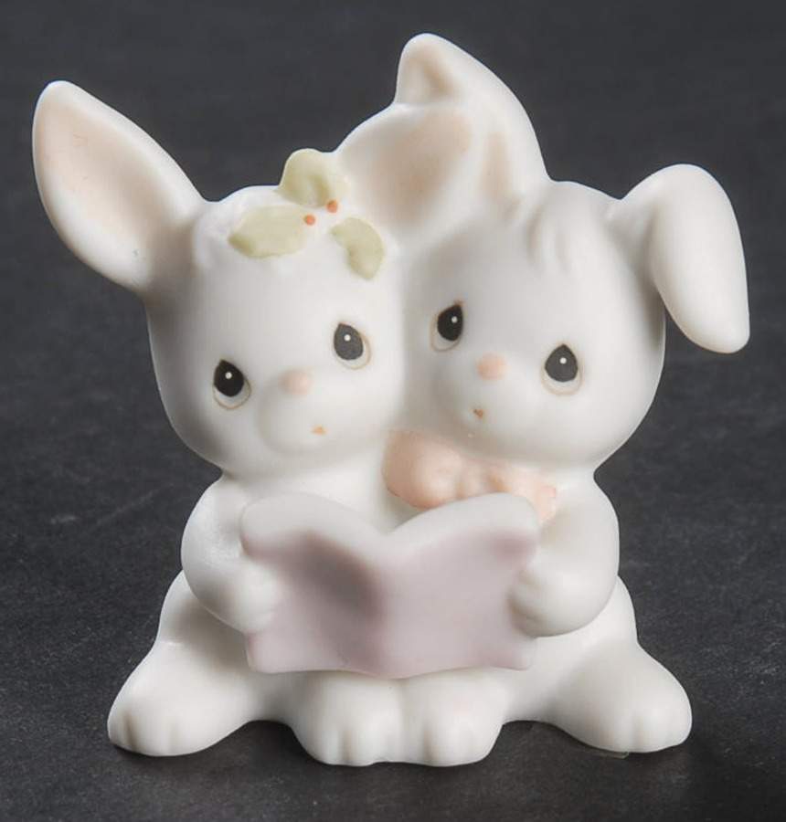 Bunnies Caroling-Sugar Town Trumpet-Bunnies Caroling - Trumpet Trademark, No Box by Precious Moments-1