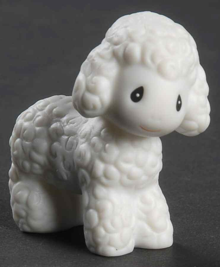 Nativity Shepherd with Lambs-3 Piece Set Sword-White Lamb Only - No Box-Sword Trademark by Precious Moments-1