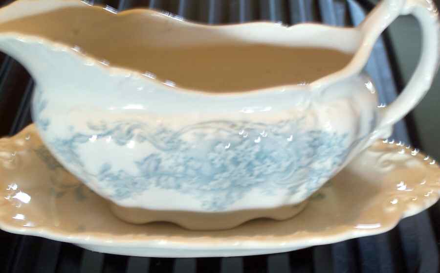 Perilla Blue Gravy Boat & Underplate by Pitcairns-1