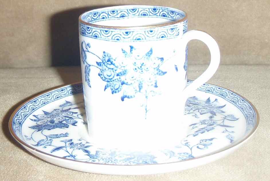 Itsumo Blue Flat Demitasse Cup & Saucer Set by Powell, Bishop & Stonier-1
