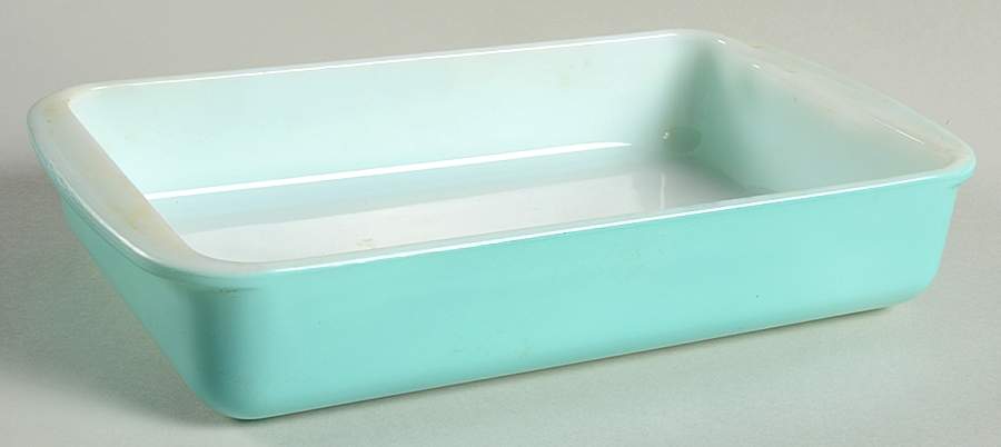 Turquoise 11" Rectangular Baker by Pyrex-1
